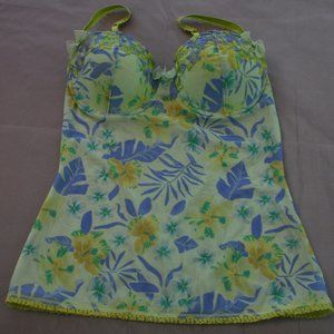 Green and Blue Floral Babydoll